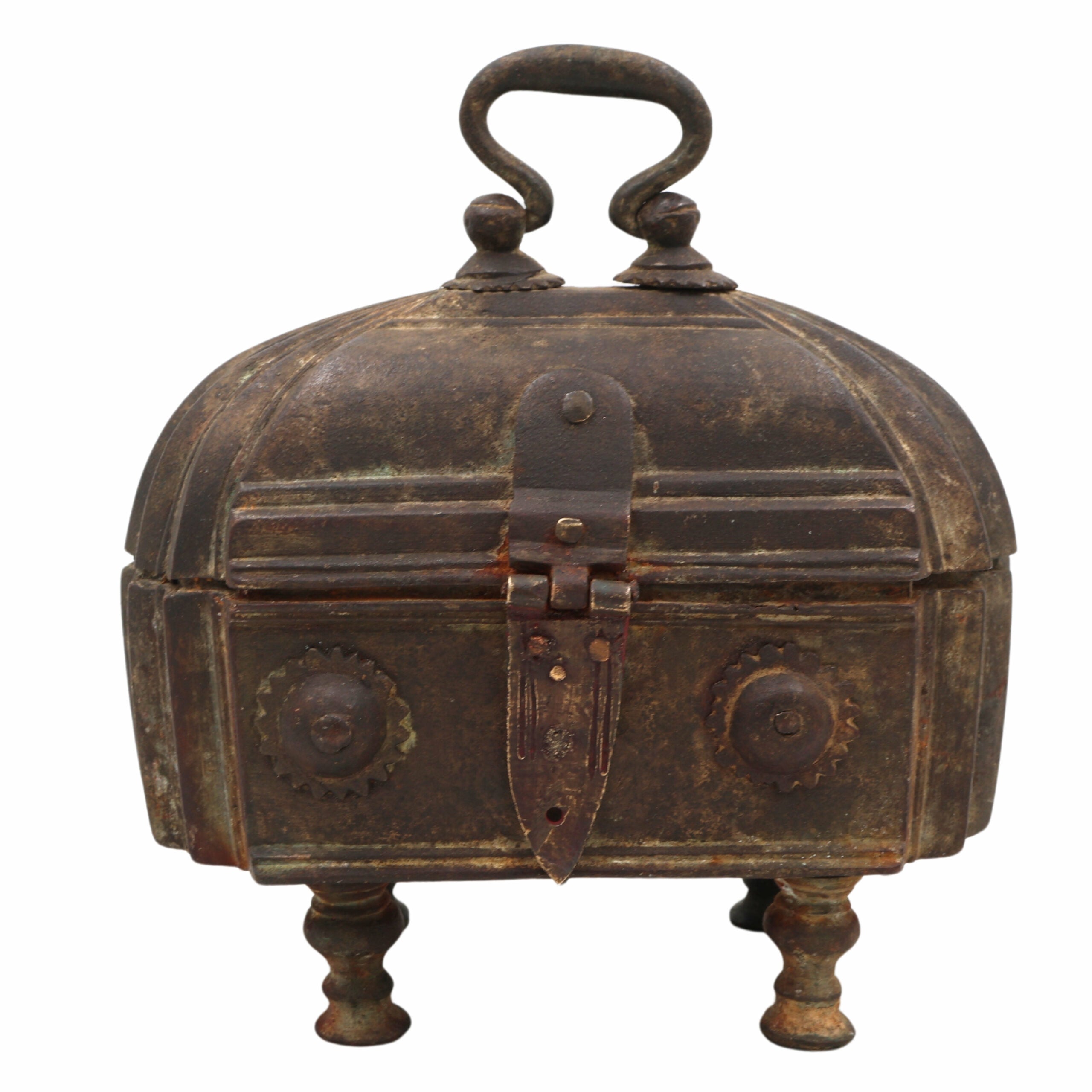 Brass Antique Pahadi Box – Vintage Handcrafted Storage Chest For Jewelry & Collectibles