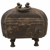 Bhunes Brass Antique Pahadi Box – Vintage Handcrafted Storage Chest For Jewelry & Collectibles,Brown, 6.5 Inch, 1 Piece