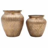 Bhunes Brass Vintage Flower Vase – Handcrafted Decorative Phooldaan For Home & Office Décor,Gold, 4.5 Inch, 1 Piece