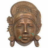 Brass Vintage Hindu Deity Antique Face – Handcrafted Brass Divine Idol For Home & Temple Décor