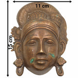 Bhunes Brass Vintage Hindu Deity Antique Face – Handcrafted Brass Divine Idol For Home & Temple Décor,Gold, 6 Inch, 1 Piece