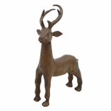 Brass Handcrafted Deer Idol – Mrig, Harin, Chital Murti, Pital / Pittal Sculpture for Home, Office & Mandir Decor,Brown, 5 Inch, 1 Piece