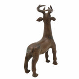 Brass Handcrafted Deer Idol – Mrig, Harin, Chital Murti, Pital / Pittal Sculpture for Home, Office & Mandir Decor,Brown, 5 Inch, 1 Piece