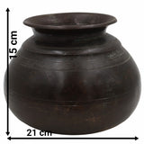 Bhunes Antique Brass Loota, Lota Poja Cambu, Water Loota, Jal Lota, Poja Cambu, Lotiya, Gangajali Stoup,Brown, 6 Inch, 1 Piece