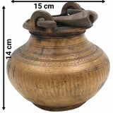 Bhunes Antique Brass Loota, Lota Poja Cambu, Water Loota, Jal Lota, Poja Cambu, Lotiya, Gangajali Stoup,Gold, 5.5 Inch, 1 Piece