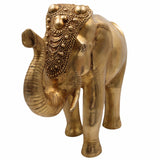 Handcrafted Brass Elephant,Traditional Hasti, Gajraj,Yanai Elephant for Vastu, Pooja & Home Decor,Gold, 12 Inch, 1 Piece