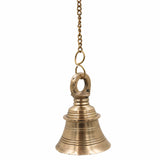 Bhunes Brass Hanging Pooja Bell – Handcrafted Temple Ghanti For Home, Mandir & Auspicious Rituals,Gold, 4 Inch, 1 Piece