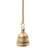 Bhunes Brass Hanging Pooja Bell, Handcrafted Temple Ghanti For Home, Mandir & Auspicious Rituals,Gold, 3 Inch, 1 Piece