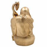 Brass Kubera Idol for Wealth – Vaishravana Dhanapati Kuber Statue | Tibetan Buddhist Kuvera Murti for Home, Office & Vastu,Gold, 8 Inch, 1 Piece