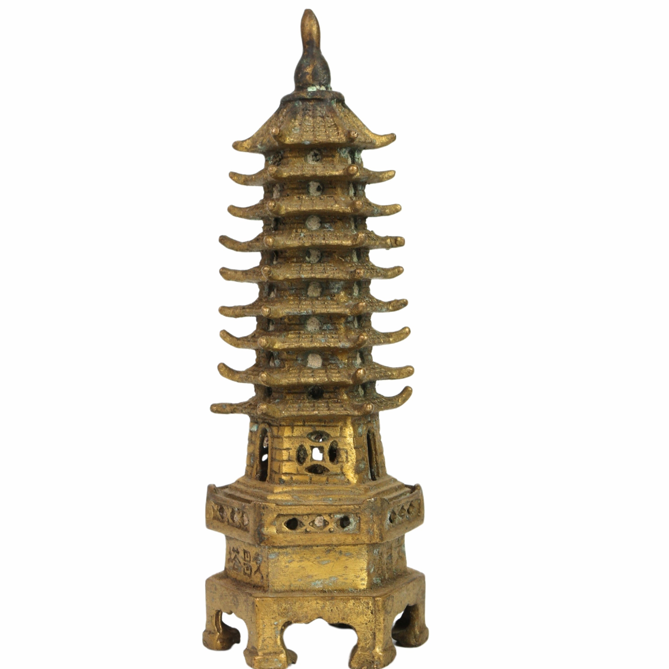 Brass Buddhist Temple Sculpture – Tibetan Style Handcrafted Spiritual Idol For Home & Monastery Décor