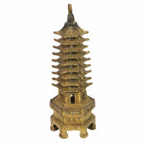 Bhunes Brass Buddhist Temple Sculpture – Tibetan Style Handcrafted Spiritual Idol For Home & Monastery Décor,Gold, 5.5 Inch, 1 Piece