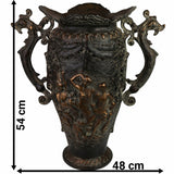 Handcrafted Brass Planter Pot – Antique Pittal Ka Katora for Murti, Moorti, Vigraha, Pratima, Devara, Temple & Home Décor,Brown, 21.5 Inch, 1 Piece