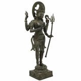 Brass Shiva Idol – Mahadev, Bholenath, Adiyogi, Nataraja, Rudra Murti for Home Temple, Pooja, Decor & Gift,Gold, 21.5 Inch, 1 Piece