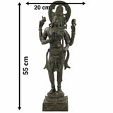 Brass Shiva Idol – Mahadev, Bholenath, Adiyogi, Nataraja, Rudra Murti for Home Temple, Pooja, Decor & Gift,Gold, 21.5 Inch, 1 Piece