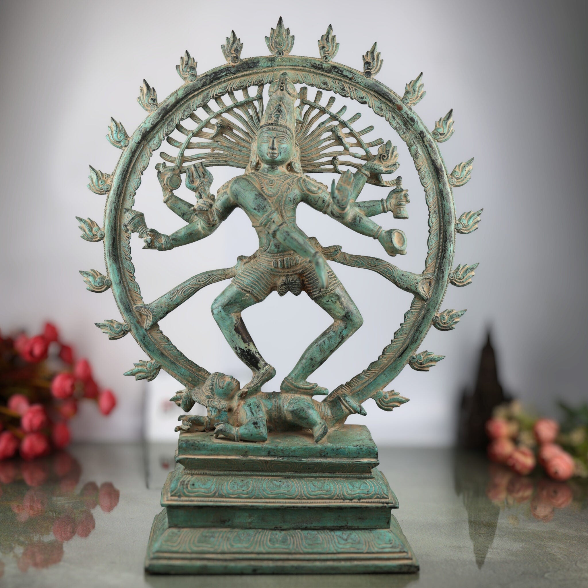 Handcrafted Brass Nataraja Idol | Dancing Shiva Nataraj Statue | Chola Style Tandava Murti | Shiva Nataraja for Home Temple, Vastu & Decor