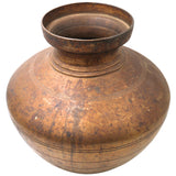 Handcrafted Brass Kalash Matka Ghada Pot – Vintage Pital Ghatam Kudam Chombu for Pooja, Decor & Collectors – Antique Finish Traditional Indian Water Vessel,Brown, 12 Inch, 1 Piece