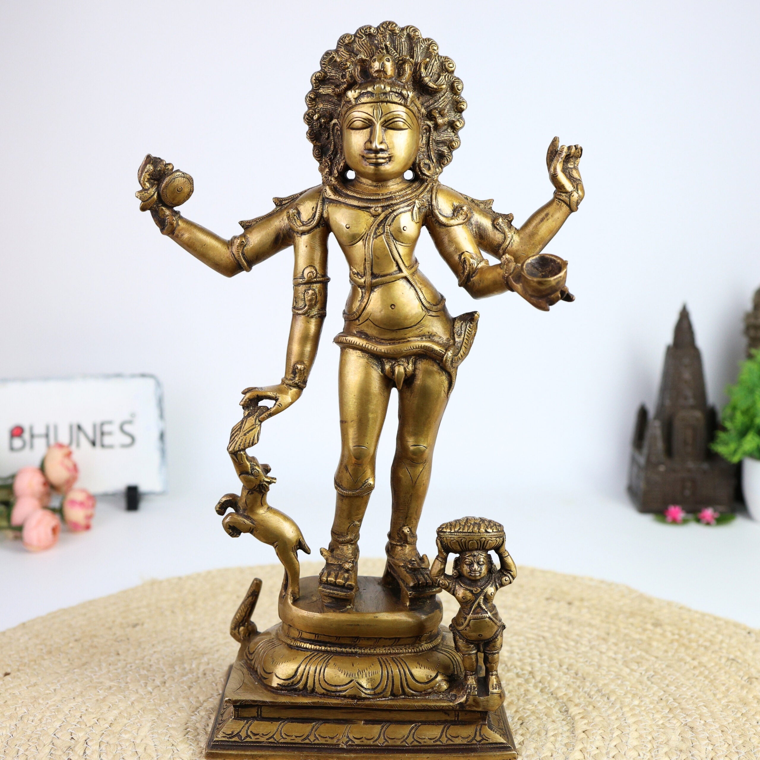 Bhikshatana Shiva Brass Idol