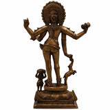 Bhikshatana Shiva Brass Idol, Digambara Murti of Shiva Bhikshatana Swamy, Handcrafted Pital Moorthi for Pooja, Decor & Temple,Gold, 15 Inch, 1 Piece