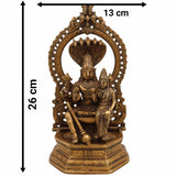 Handcrafted Brass Vishnu Idol – Sriman Narayana, Lakshmi Narayan, Mahavishnu Murti for Pooja Room, Temple & Home Decor          Ask ChatGPT,Gold, 10 Inch, 1 Piece