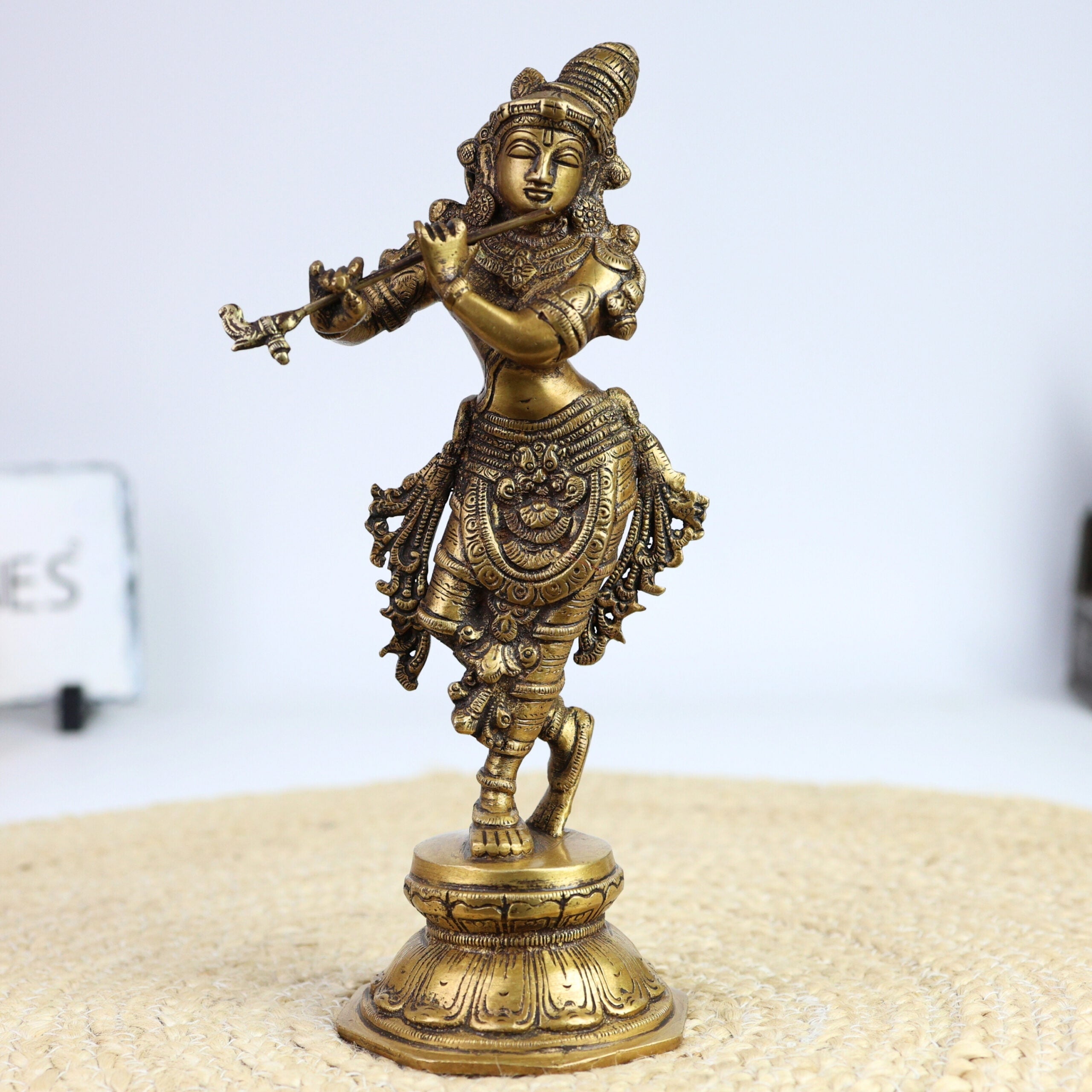 Handcrafted Brass Krishna Idol