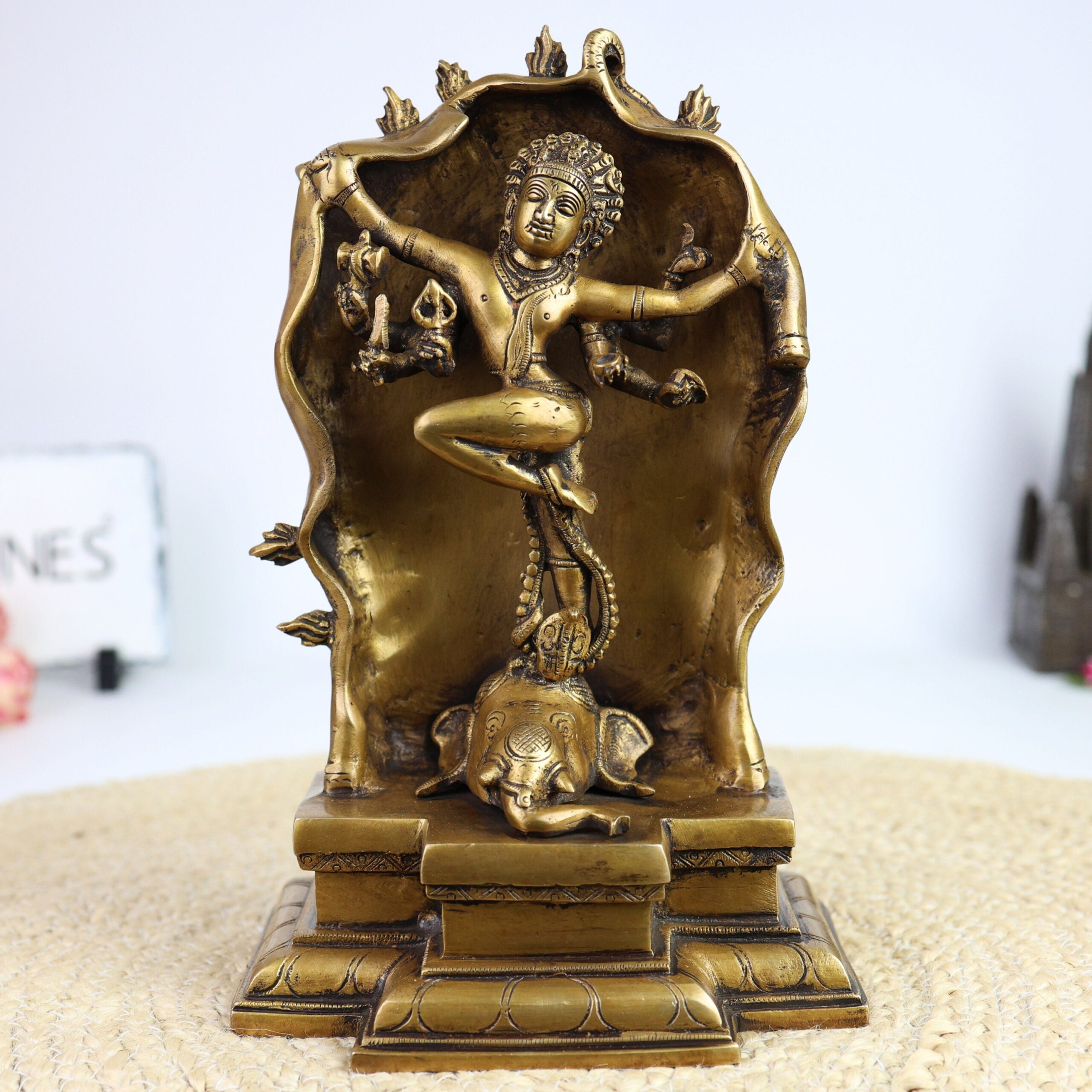 Brass Gajasurasamhara Murti