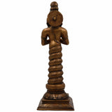 Brass Maharishi Patanjali Idol | Sage Patanjali Rishi Statue with Serpent Hood | Yoga Guru Patanjali Murti for Home Temple, Meditation & Pooja Decor,Gold, 17.5 Inch, 1 Piece