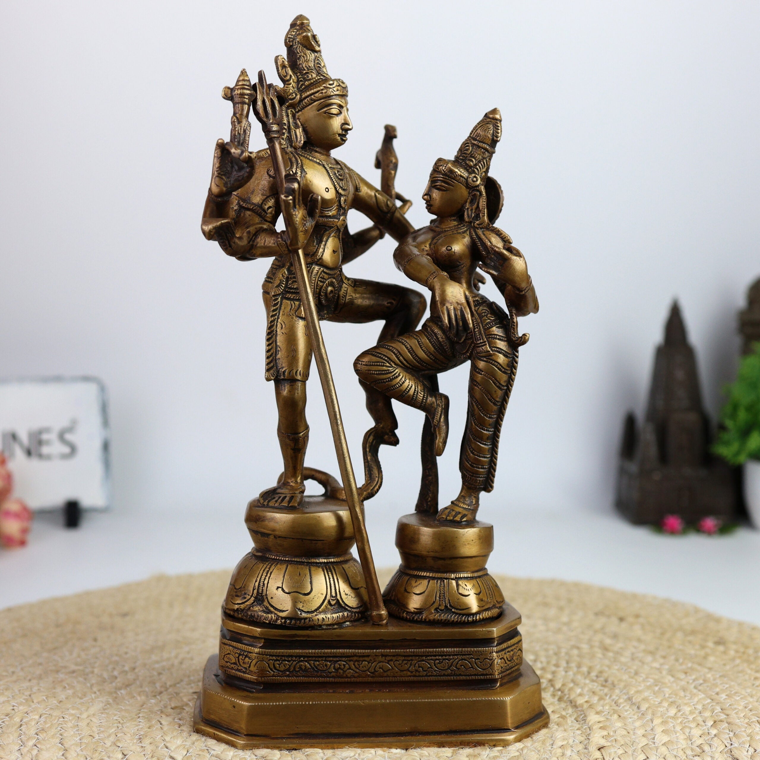 Brass Shiv Parvati Idol