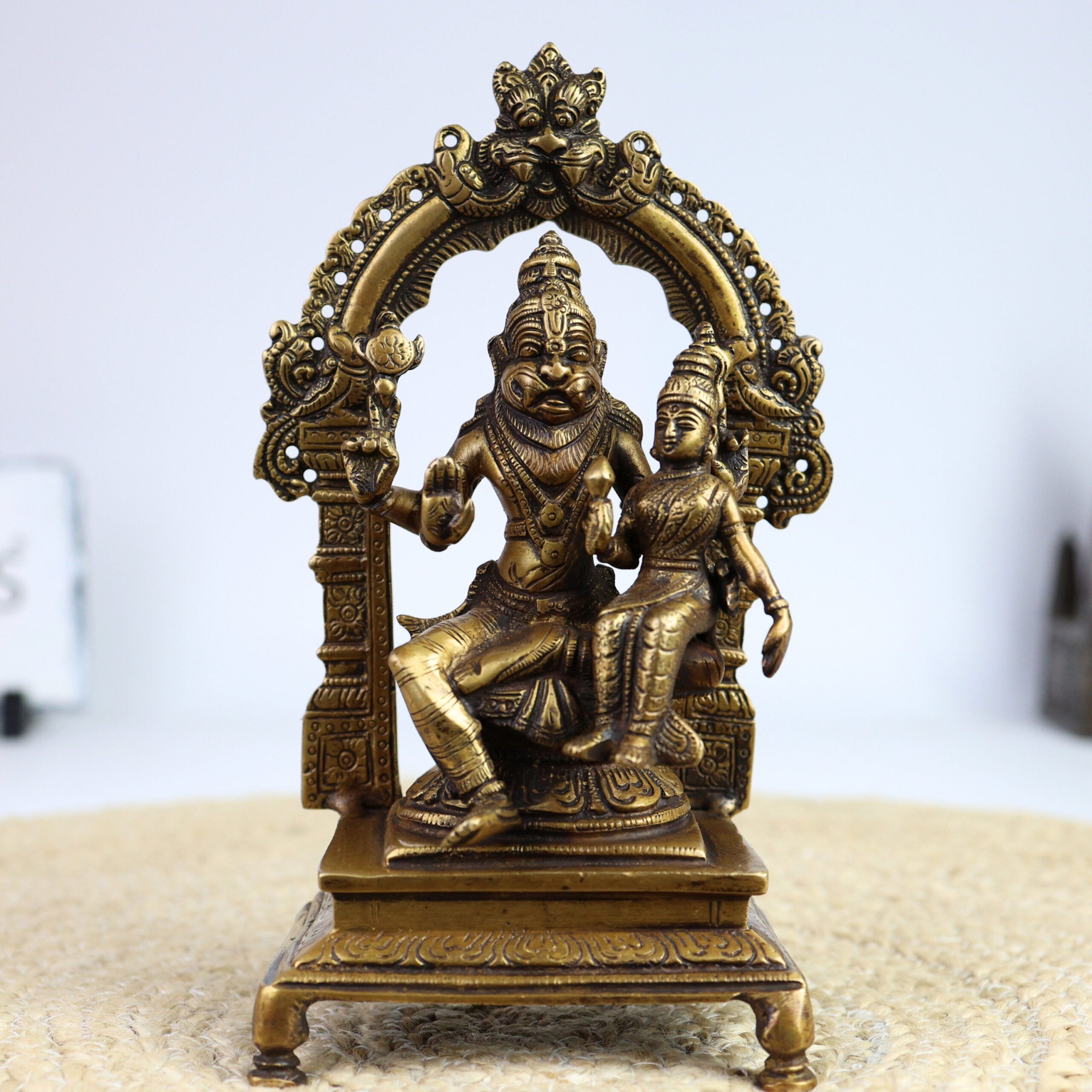 Bhunes Brass Lakshmi Narasimha Idol
