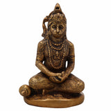 Brass Hanuman Idol for Pooja – Anjaneya, Bajrangbali, Veer Hanuman, Pavanputra, Ram Bhakt Murti for Home Temple & Decor,Gold, 5 Inch, 1 Piece