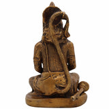 Brass Hanuman Idol for Pooja – Anjaneya, Bajrangbali, Veer Hanuman, Pavanputra, Ram Bhakt Murti for Home Temple & Decor,Gold, 5 Inch, 1 Piece