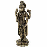 Vishnu Idol – Narayana Murti, Hari Vigraham, Madhava Pratima, Govinda Krishna Moorti, Achyuta Mukunda Statue for Home, Temple, Pooja Room, Meditation,Gold, 4 Inch, 1 Piece