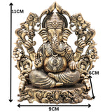 Brass Lakshmi Ganesha Idol Set of 2, Handcrafted Traditional Peetal Murti for Pooja, Home Decor & Gifting, Gold, 4.5 Inch, 2 Piece