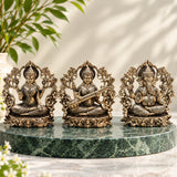 Ganesha Lakshmi Saraswati Idol
