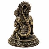 Brass Hanuman Idol – Anjaneya, Bajrangbali, Pavanputra, Sankat Mochan, Veer Hanuman Murti for Puja, Home Temple & Gifts,Gold, 4.5 Inch, 1 Piece