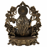 Brass Saraswati Idol – Veena Vadini | Sharada | Vagdevi | Maa Saraswati Murti for Pooja, Study Room, Vasant Panchami & Home Decor,Gold, 4.5 Inch, 1 Piece