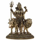 Brass Ardhanarishvara Idol – Shiva Parvati Murti | Ardhanari Arthanari Pital Statue for Home Temple, Puja & Gifts,Gold, 4.5 Inch, 1 Piece