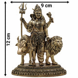 Brass Ardhanarishvara Idol – Shiva Parvati Murti | Ardhanari Arthanari Pital Statue for Home Temple, Puja & Gifts,Gold, 4.5 Inch, 1 Piece