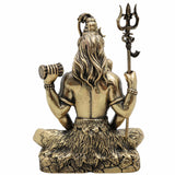 Brass Shiva Idol for Puja – Handcrafted Mahadev Murti | Bholenath, Shankar, Nataraja, Adiyogi, Rudra Statue for Home Decor, Temple & Gift,Gold, 4.5 Inch, 1 Piece