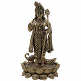 Brass Murugan Idol – Kartikeya | Subramanya | Skanda | Vel Murugan | Shanmukha | Palani Andavar Statue for Puja, Home Temple & Gifting,Gold, 4 Inch, 1 Piece