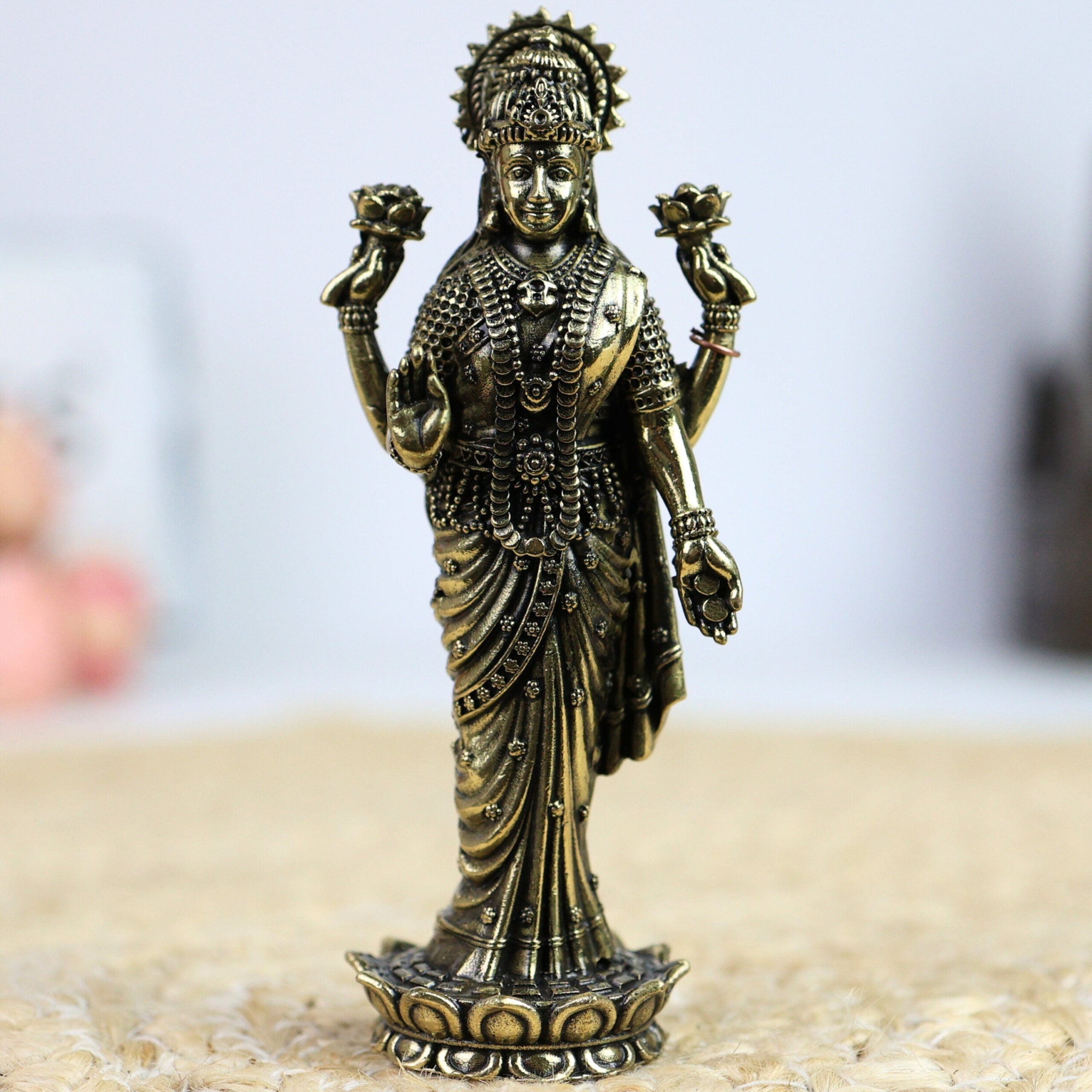 Handcrafted Brass Lakshmi Idol