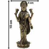 Handcrafted Brass Lakshmi Idol – Mahalakshmi, Gaja Lakshmi, Ashta Lakshmi, Varalakshmi, Kamala Devi Murti for Pooja, Temple & Home Decor,Gold, 4 Inch, 1 Piece