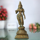 Divine Panchaloha Bhoga Shakti Parvati Idol | Bronze Shakti Devi Murti in Chola Style For Temple & Home Décor