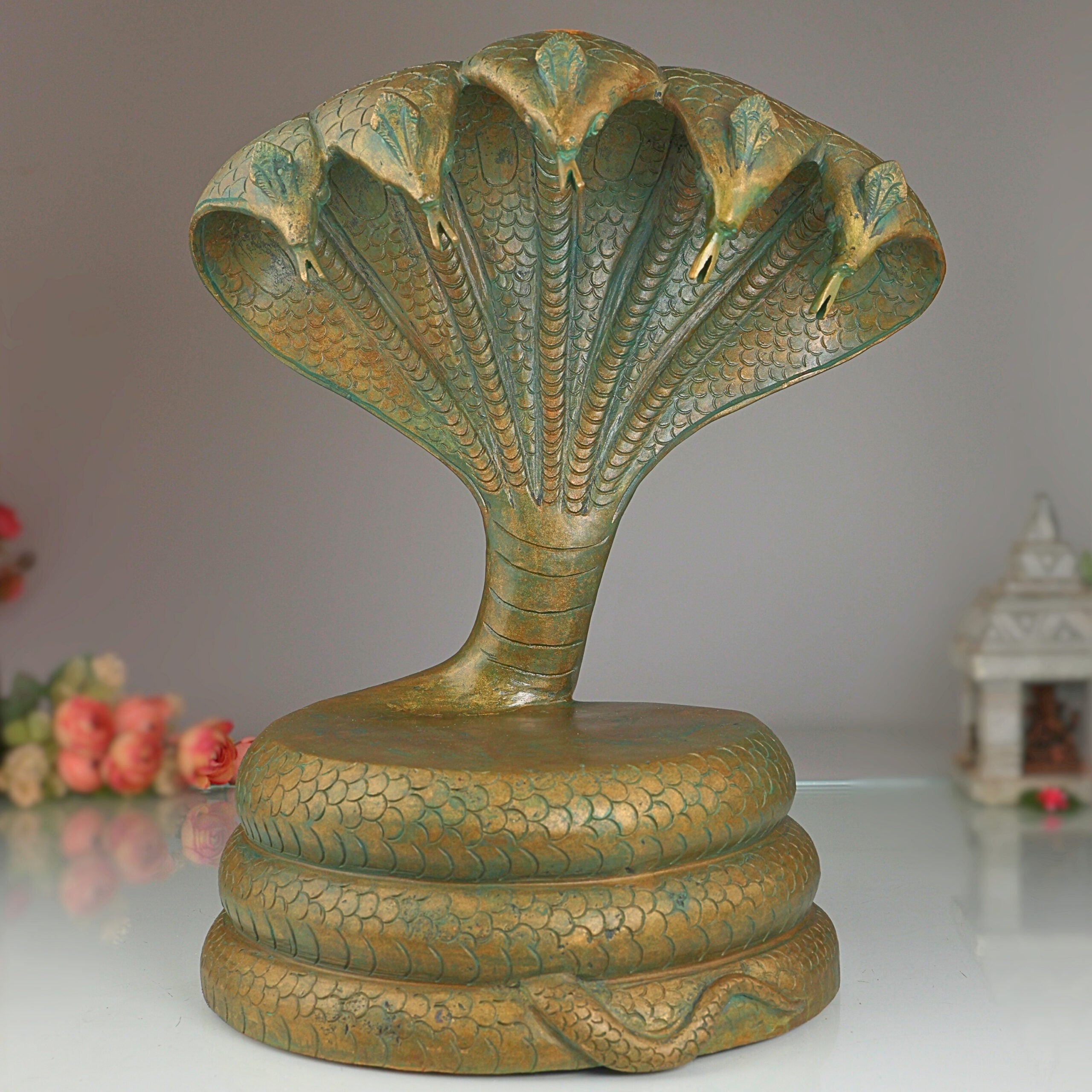 Bronze Panchaloha Sheshnag Idol