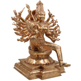 Bronze PanchalohaGoddess Kali | Adi Shakti | Mahakali Bronze Panchaloha Idol | Chola Art Inspired Handcrafted Durga Sculpture,Gold, 18 Inch, 1 Piece