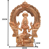 Handcrafted Bronze Mariamman Idol | Panchaloha Grama Devi | South Indian Village Deity Sculpture,Gold, 8 Inch, 1 Piece