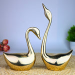 Brass Swan Sculpture Set