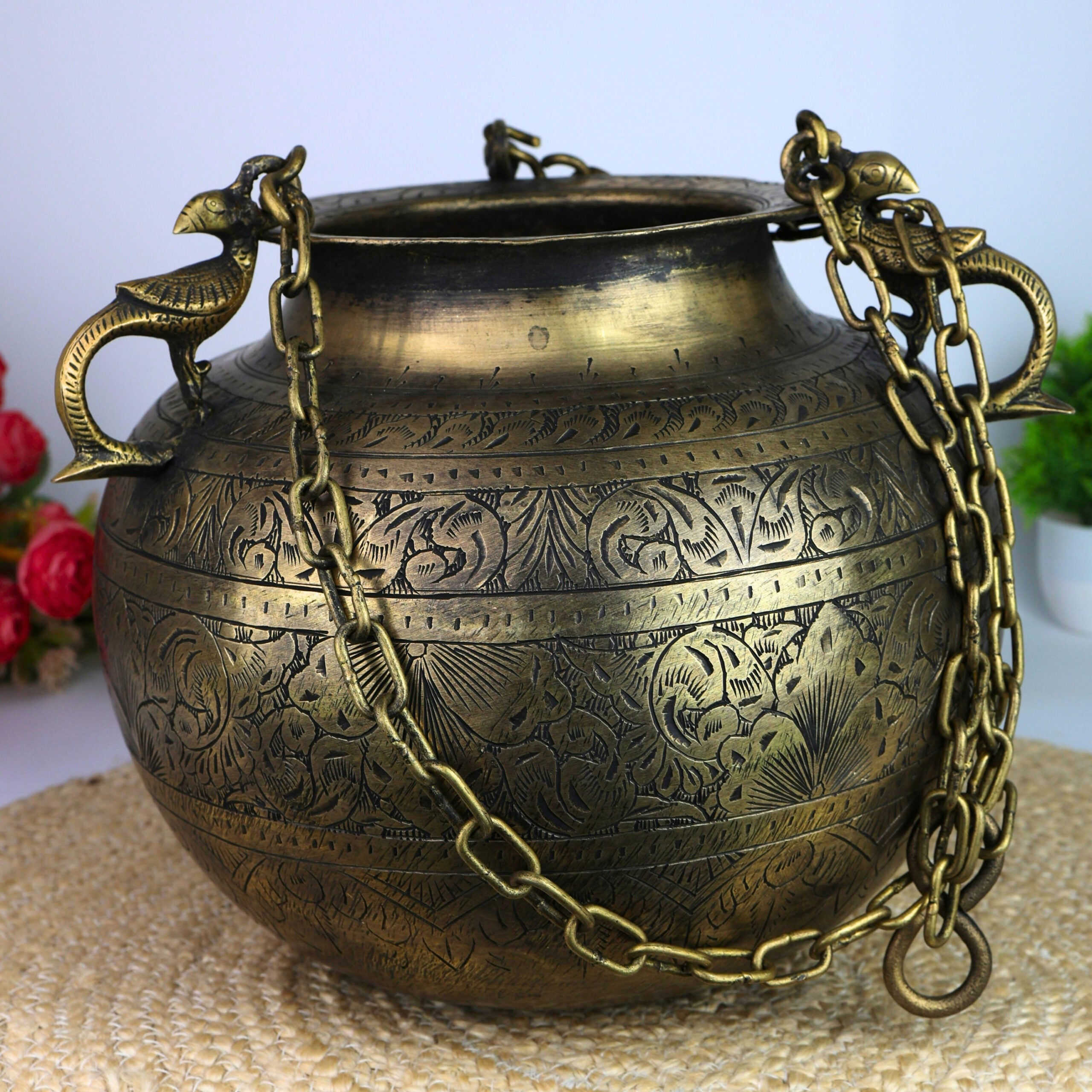 Brass Hanging Planter