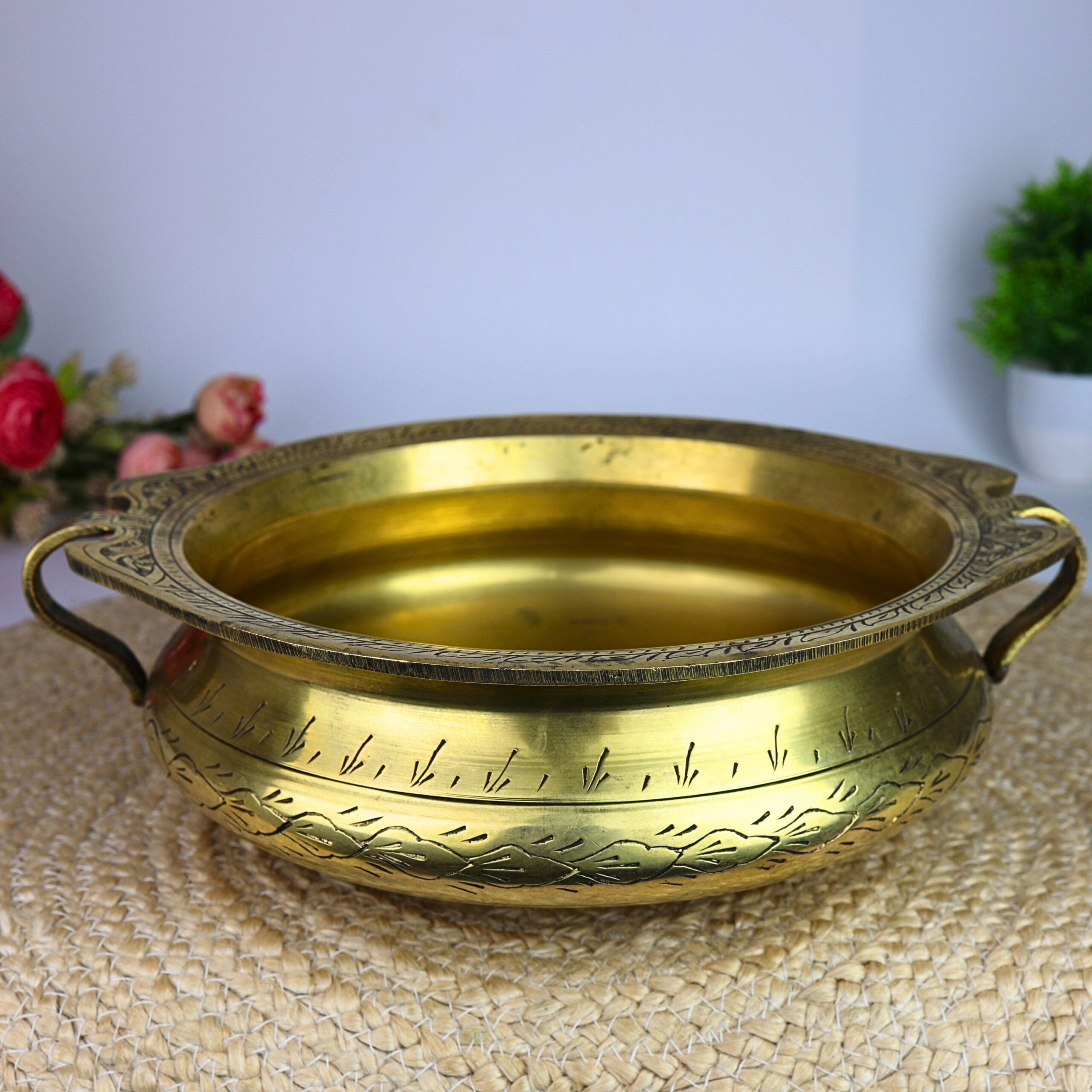 Brass Hand Carved Urli