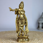 Brass Krishna Sculpture