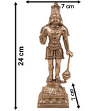 Bhunes Panchaloha Hanuman Idol – Exquisite Handmade Bajrangbali Murti for Home & Temple, Gold, 9.5 Inch, 1 Piece